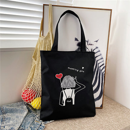 2022 Fashion Shoulder Bag Casual Oxford Cloth Printed Vegetable Bag Simple Portable Mommy Handbag