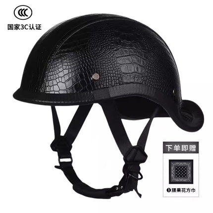 New National Standard 3C Retro Flip-Up Helmet for Women, Motorcycle Half-Helmet for Men, Electric Scooter Helmet, Cruiser Helmet for Riding