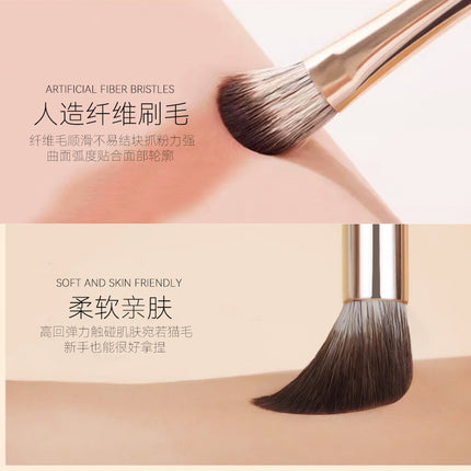 New Makeup Brush Set of 15 Gold-Plated Brushes, Complete Set of Soft-Bristled Eye Shadow Brushes, Ready for Makeup Application