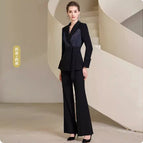 Black Patchwork Suit Pants / S