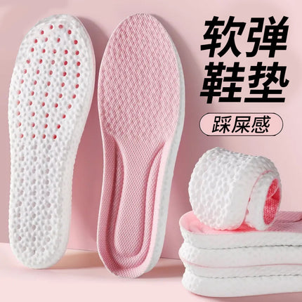 Feeling super soft insoles for men and women sports running insoles shock absorption breathable sweat-absorbent deodorant comfortable insoles wholesale