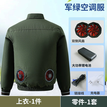 Summer New Outdoor Cooling Air-Conditioning Clothing Construction Site Welding Construction Camouflage Labor Protection Overalls