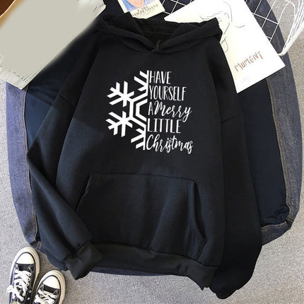 HAVE YOURSELE snowflake printed hooded hooded vests autumn and winter European and American men's and women's jackets foreign trade cross-border
