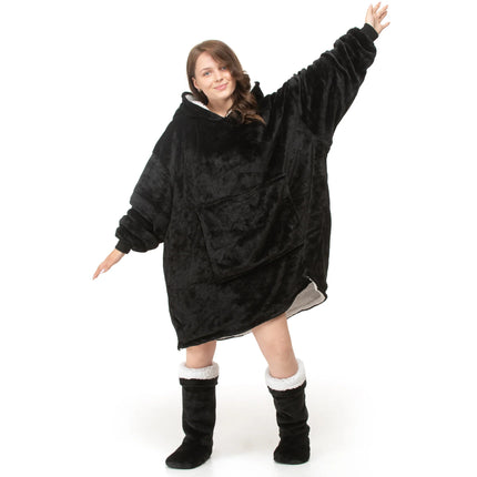2025 Cross-Border Lazy Pullover Pajamas Women's Thermal Clothing Cashmere Tv Blanket Huggable Hoodie Tv Cold-Proof Clothing