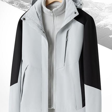 Three-in-One Couple's Detachable Jacket for Traveling in Xizang Mountain Windproof Waterproof Outdoor Mountaineering Suit