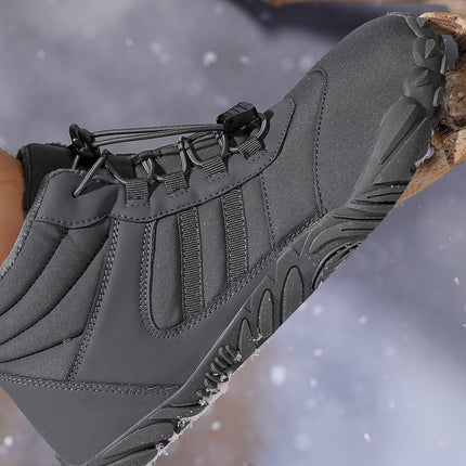 Five-Finger Cotton Shoes, Cold-Proof and Fleece-Lined Snow Boots, Outdoor Cycling Snow Boots, Winter Cotton Shoes, Waterproof Cotton Shoes, Mountaineering Cotton Shoes