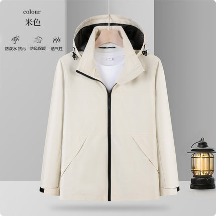 One fleece-lined warm mountaineering outdoor travel clothing autumn and winter in stock factory direct lovers assault clothing custom logo