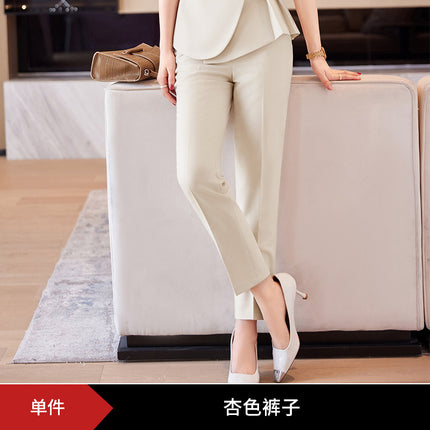 Formal wear women's suit suit fashionable elegant high-end business wear goddess style summer suit hotel front desk work clothes