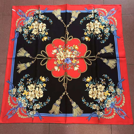 Luxury Palace Silk Twill Silk 14 Mm Large Square Scarf Spring and Autumn New Mulberry Silk Scarf Women's Shawl Scarf