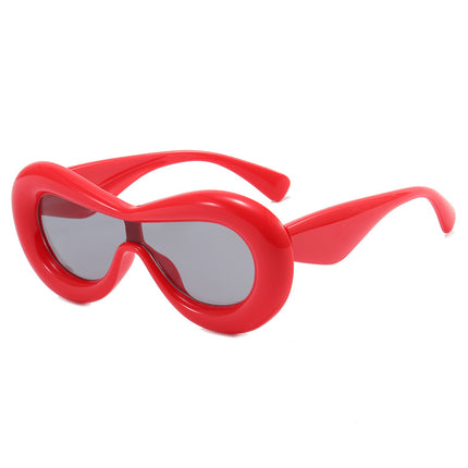 Y2K Hot Girl Sunglasses One-Piece Concave Shape Funny Sunglasses Inflatable Bread Expansion Sunglasses Candy Color Ins