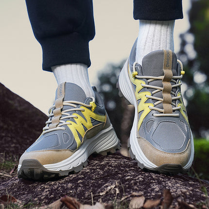 Men's Shoes, Dad Shoes, New Men's Shoes, Middle-Aged Non-Slip Sports Breathable Outdoor Hiking Spring and Summer Mesh Casual Shoes