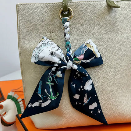 High-grade Handbag Handle Ribbon Bag Handle Handle Accessories Silk Scarf Handbag Tie Bag with Decorative Ribbon Pendant
