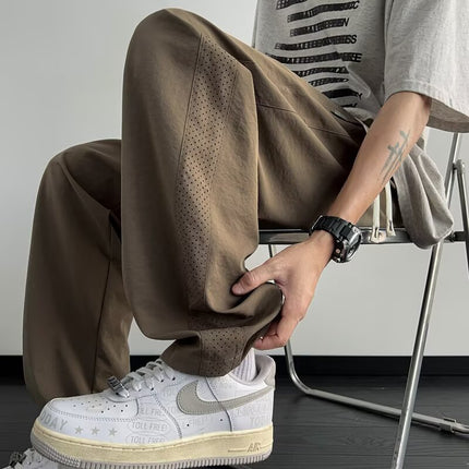 American Retro Niche Design Men's Loose Casual Pants Spring and Autumn Fashion Trendy Wide-Leg Slimming Sports Trousers