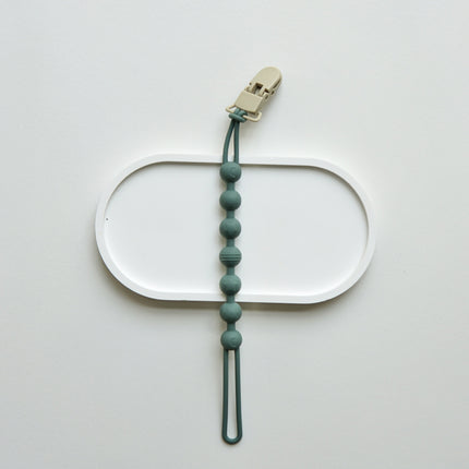 Ins Nordic Style New Plastic Clip Silicone Chain Baby Toy Grinding Stick Tooth Gum Silicone Chain Nipple Anti-losing Rope