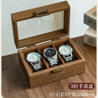 3-position watch storage box [walnut color]