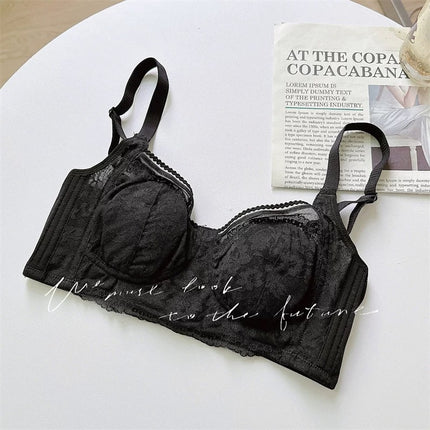 Adjustable Bra for Women with Large Busts, Minimizing Effect, Side Support, Anti-Sagging, Gathering, Thin Style, Plus Size, Wireless, Breathable
