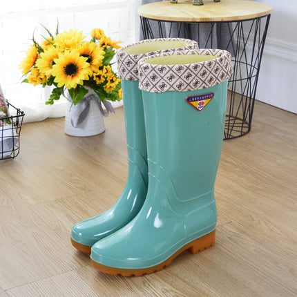 Shenshen Rain Boots for Women, Non-Slip, Waterproof, High-Top, Cotton-Padded, Warm, Suitable for All Seasons, Lightweight, Non-Slip Rubber Shoes