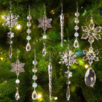 As shown in the picture / 18-piece champagne color snowflake set (ribbon optional)