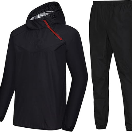 Cross-border Men's Sports Sweat-wicking Sauna Clip Overcome Hat Rustic Clothes Fitness Clothes Exercise Sports Sweat Clothes suit