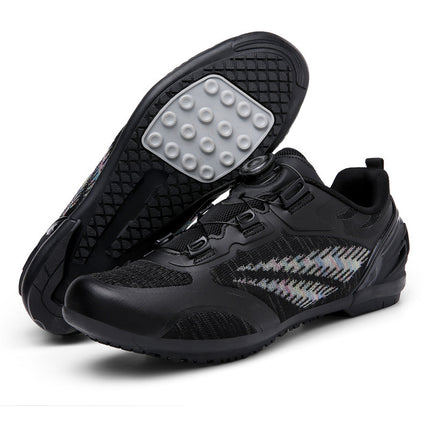Cross-Border Foreign Trade Mesh Breathable Bicycle Shoes Cycling Shoes Men's and Women's Road Bike Lock Shoes Mountain Bike Shoes Wholesale