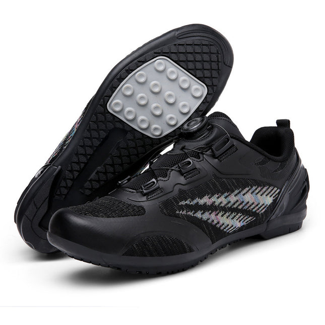 Cross-Border Foreign Trade Mesh Breathable Bicycle Shoes Cycling Shoes Men's and Women's Road Bike Lock Shoes Mountain Bike Shoes Wholesale