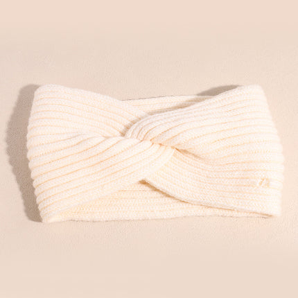 European and American cross-border knitted hair band fashionable all-match elastic wool cross headband autumn and winter warm wide-brimmed hair accessories