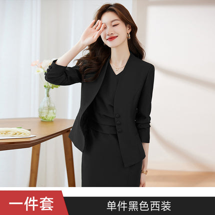 Fashion Suit suit Women's Autumn New High-end Feeling Temperament Goddess Fan Host Secretary White-collar Professional Dress