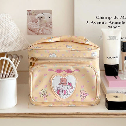 Large-Capacity Cartoon Internet Celebrity Hot-Selling Mikko Girl Pink Storage Bag Handbag New Cute Princess Makeup Bag I