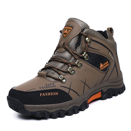 2024 cross-border all-match new high-top hiking shoes cross-country hiking cotton men's outdoor shoes extra large size sneaker