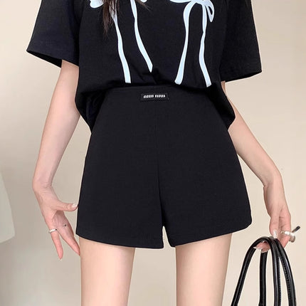 Gray Sports Shorts Women's Casual Loose Summer Hot Pants 2025 New Hot Style High Waist Slim Versatile Cycling Pants