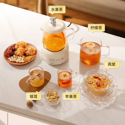 Health pot household multi-functional full glass tea cooker kettle small office flower teapot insulation electric Cup