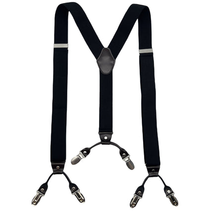 Adult Men's 6-Clip Adjustable Elastic Y-Shaped Suspenders, Comfortable and Highly Elastic