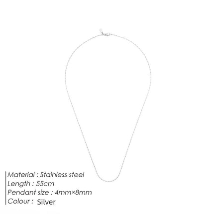 Cross-border foreign trade jewelry in stock wire chain ladies clavicle chain versatile fashion solid round snake necklace