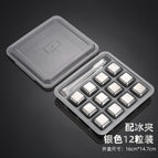 Twelve boxed ice clips-Silver