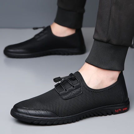 2026 Summer Men's Shoes New Sports Casual Shoes Lightweight Breathable Mesh Shoes Non-Slip Soft Sole Driving Shoes Slip-On