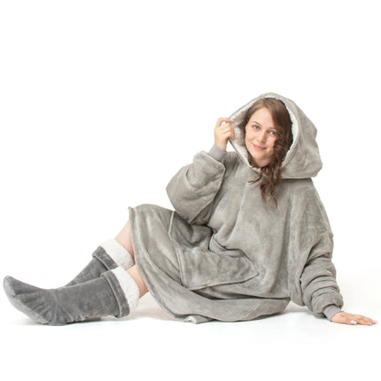 2025 Cross-Border Lazy Pullover Pajamas Women's Thermal Clothing Cashmere Tv Blanket Huggable Hoodie Tv Cold-Proof Clothing