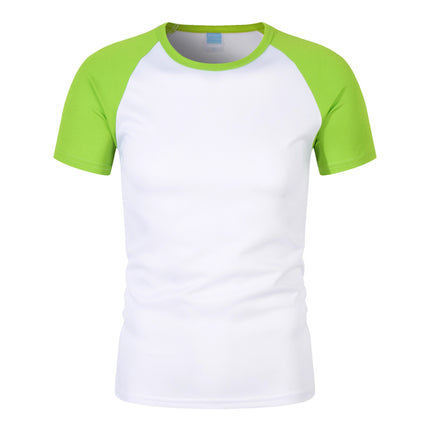 180G100D Quick-Drying Raglan Round Neck Summer Short-Sleeved T-Shirt Breathable Round Neck Sports Moisture-Absorbent New Outdoor