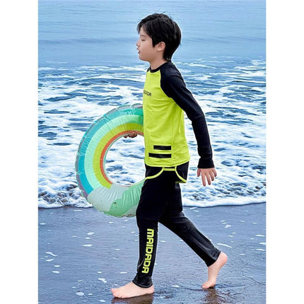 British Next Road Kidsren's Split Swimsuit 2025 New Model Medium and Large Boys' Long-Sleeved Professional Quick-Drying Suit