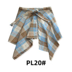 Blue, white and brown large grid / One size fits all
