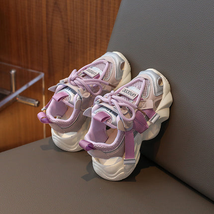 Children's frame shoes 2025 summer explosion female baby hollow mesh breathable sneaker boy casual shoes tide