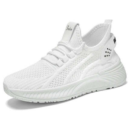 Women's Fly-Knit Spring Sneakers, Shallow Lightweight Running Shoes, Breathable and Comfortable Mesh Shoes, Versatile Outdoor Shoes