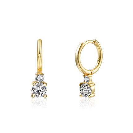 Amazon, Aliexpress, Temu, Shein, European and American Cross-Border Popular Luxury Zircon Earrings Wholesale