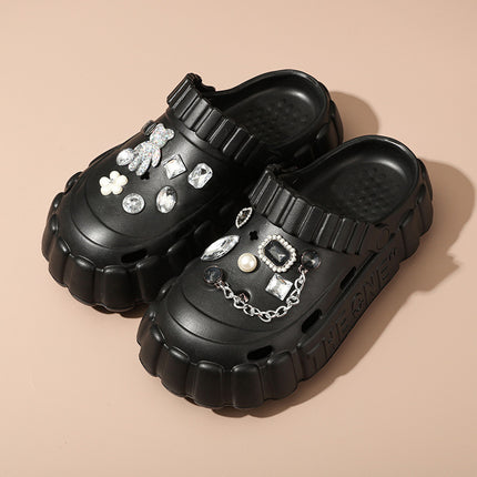 Nurse Hole Shoes Women's Summer Outer Wear EVA Fashionable Non-Slip Platform Sandals Soft Beach Shoes Baotou Slippers