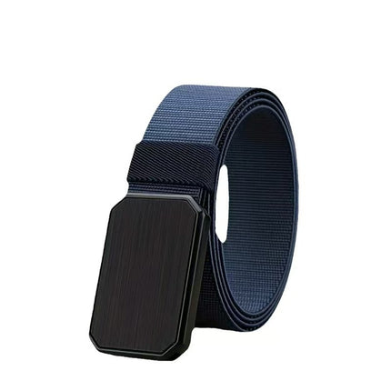 Cross-Border Hot-Selling Spring and Autumn Tactical Magnetic Buckle Canvas Elastic Belt Outdoor Casual Military Training Belt Versatile for Young People