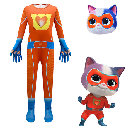 SuperKitties Super Kitten Team Super Cat Tight Jumpsuit cos costume Performance costume