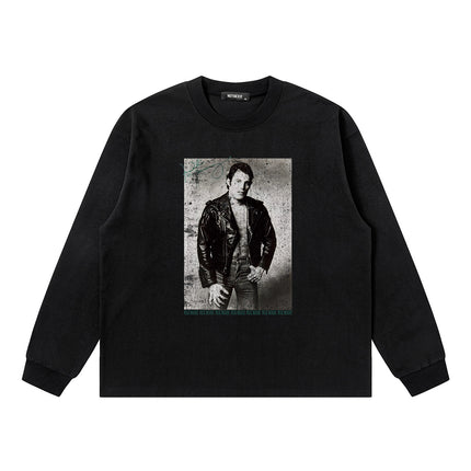 “Queen Band Uncle Tooth” Imported Digital Direct Injection Heavy Short Wide Boxy Short-Sleeved Snake Year T-Shirt Men's Style