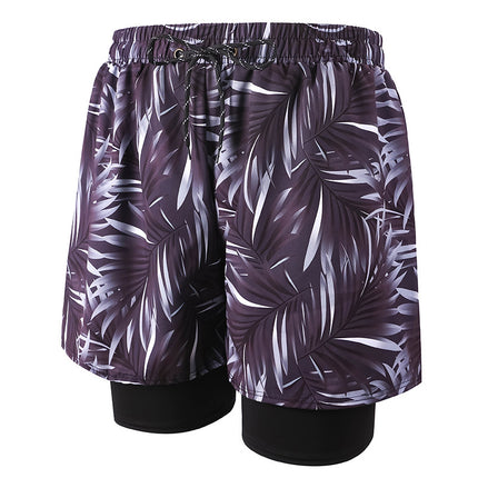 Anti-Embarrassment Men's Swimming Trunks Set Sun Protection Boys Swimming Equipment Swimming Trunks Loose Large Size Beach Trunks Swimming Trunks