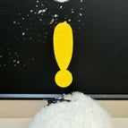 Yellow exclamation mark hairpin