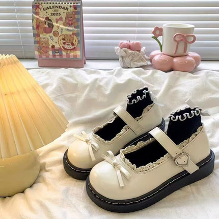 Round-Toe Japanese Jk Mary Jane Leather Shoes for Women 2025 Spring and Autumn New French Style with Skirt Soft Girl Lolita Single Shoes