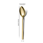 Golden serving spoon